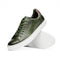 Zelli Russo Burnished Calfskin and Crocodile Luxury Sneakers in Olive