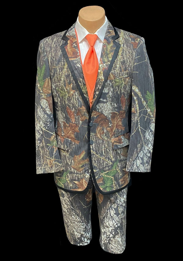 Army Green Tuxedo - Camouflage Patterned - Two Toned Camo Tuxedo