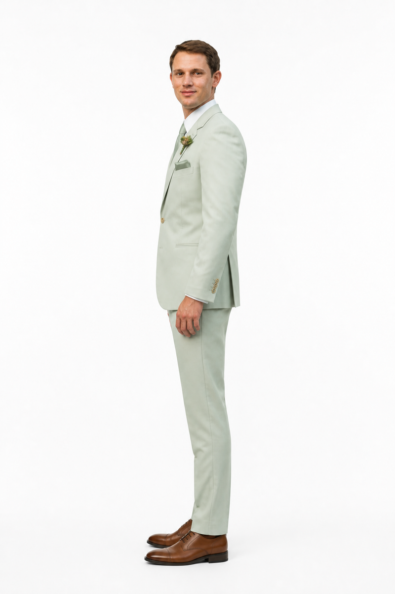 Sage Green Groomsmen Suit