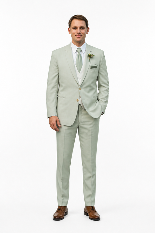 Sage Green Groomsmen Suit
