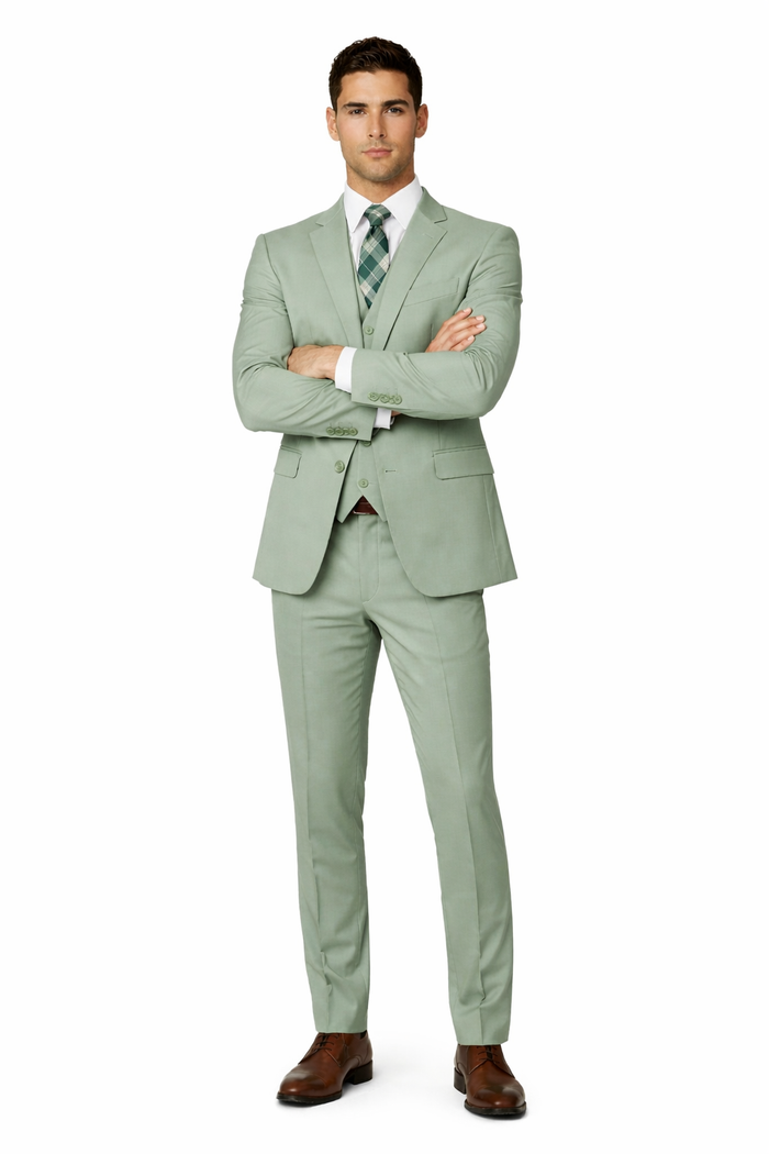 Sage Green Suits -  Light Green Suit - Summer Color Suit
