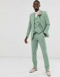 Sage Green Wedding Suit Sage Green Groom Tuxedo - AlbertoNardoniStore