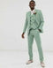 Sage Green Wedding Suit Sage Green Groom Tuxedo - AlbertoNardoniStore