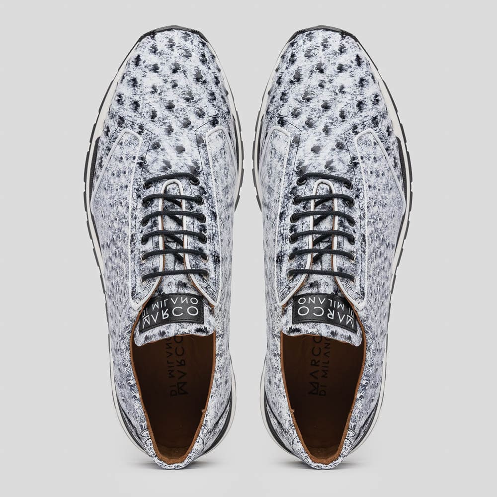 Marco Di Milano Scanno Newspaper Ostrich Quill Sneakers