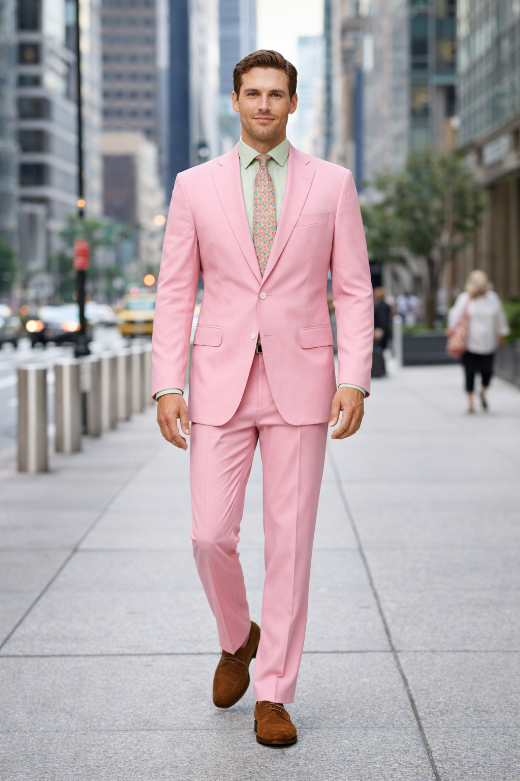 Seersucker Blazer - "Pink" Seersucker Sport Coat