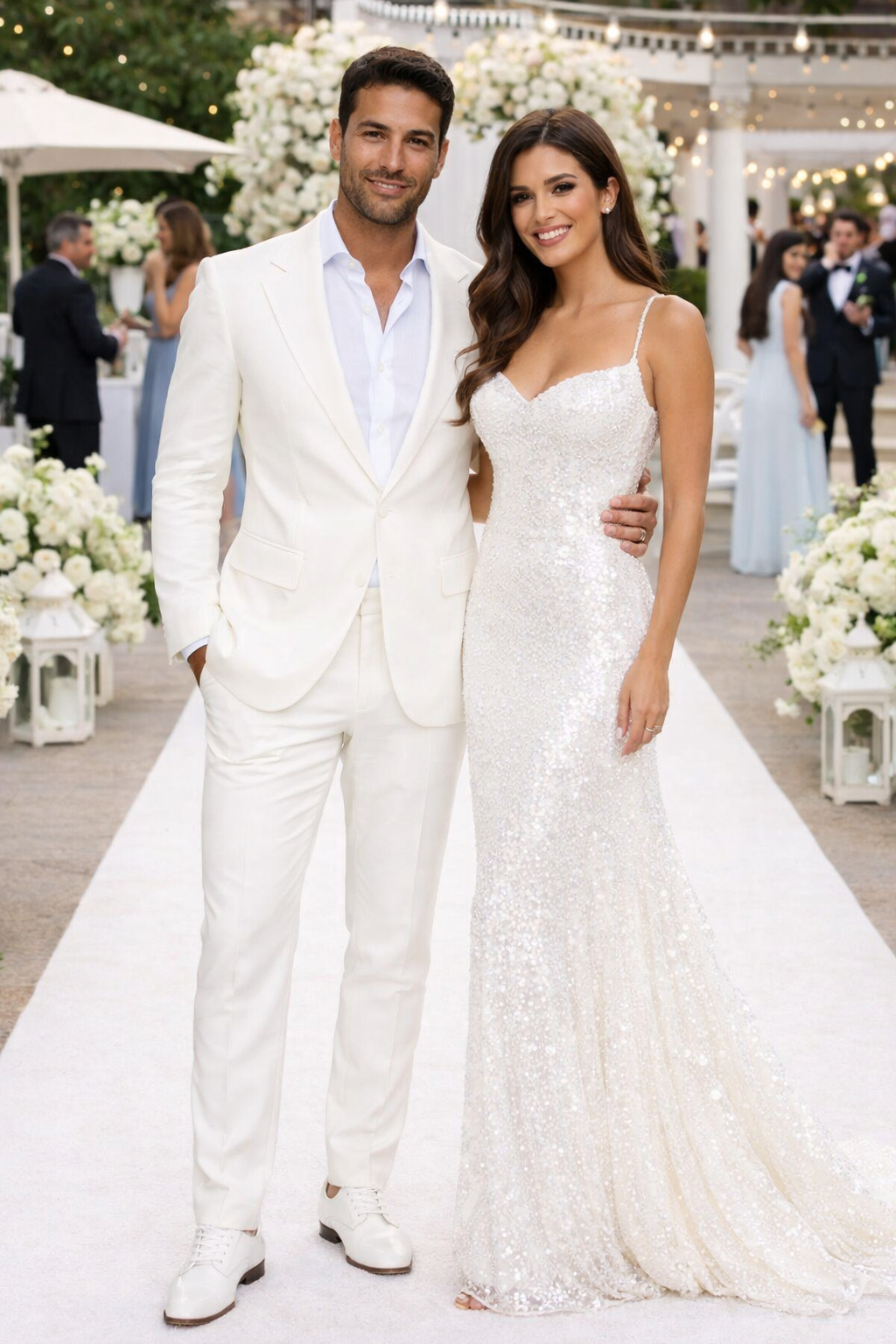 Seersucker Suit Peak Lapel Suit in Color "White" - Summer Fabric Tone on Tone Shadow Stripe By Rossiman