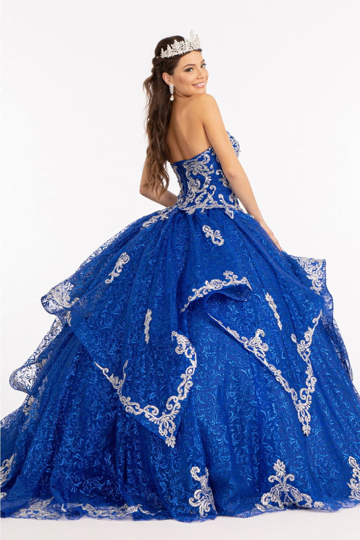 Sequin Print Strapless Ball Gown by Elizabeth KGL1987