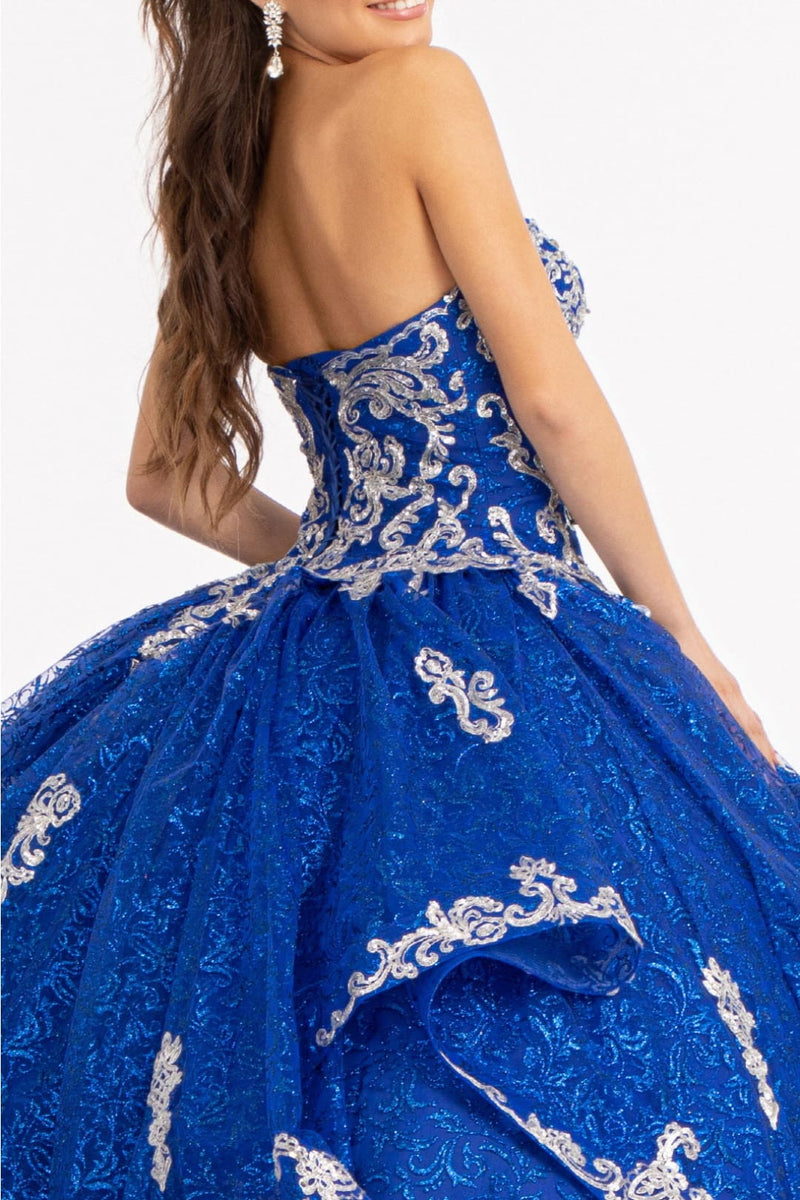 Sequin Print Strapless Ball Gown by Elizabeth KGL1987