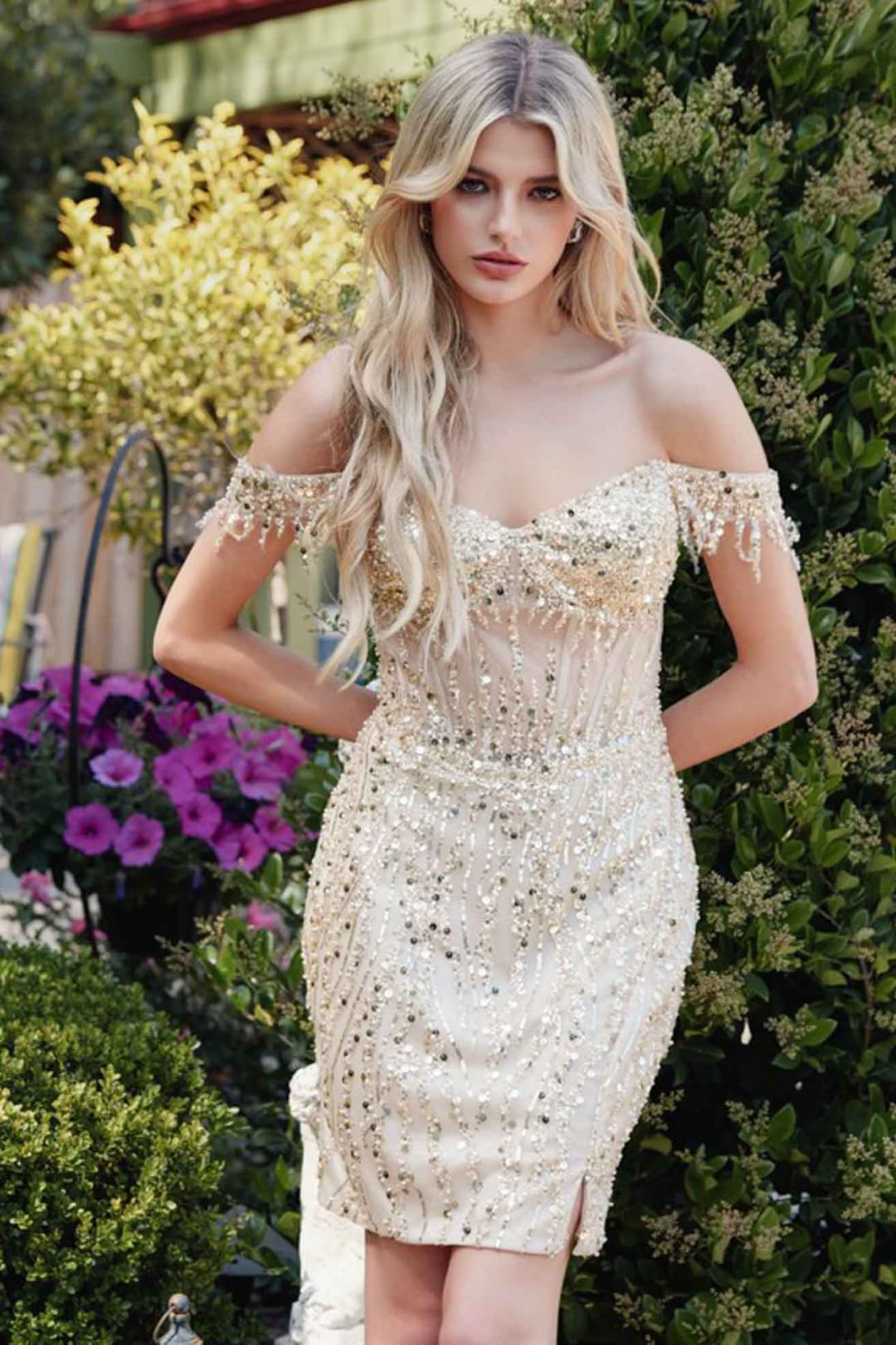 Dama Dresses for Quinceanera in Champagne Style JT919L Quince Outfit