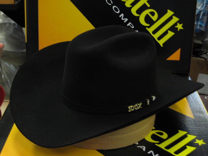 Serratelli 100X El Comandant Black 3 1/2" Brim Western Cowboy Hat All Sizes
