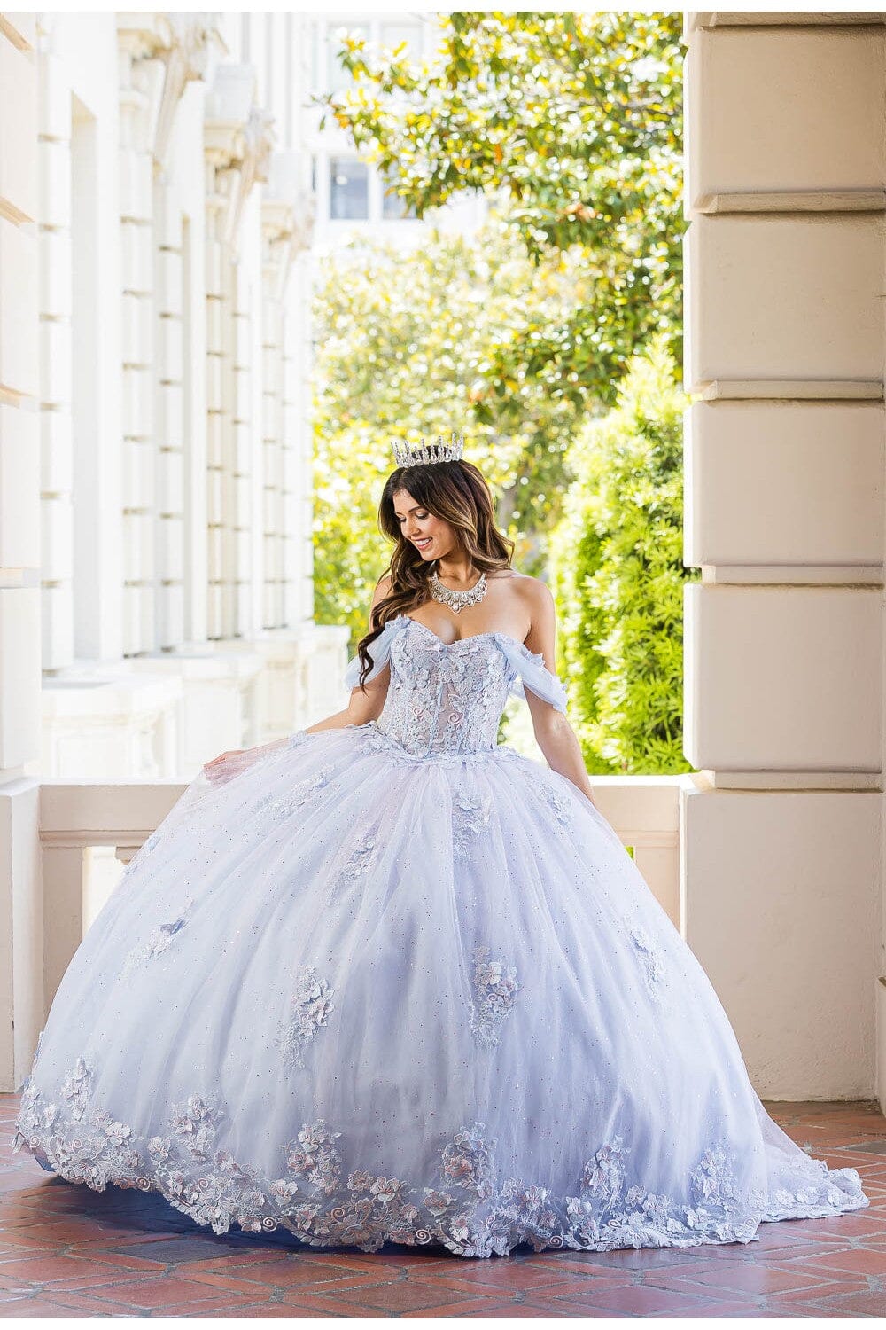 Sheer Corset Sweetheart Ball Gown by Bella Princess PQ1022