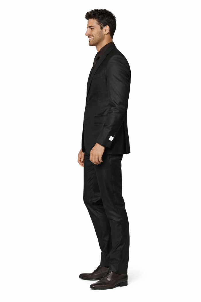 Shiny Black Suit - Shiny Tuxedo