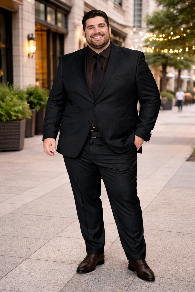 Shiny Black Suit - Shiny Tuxedo