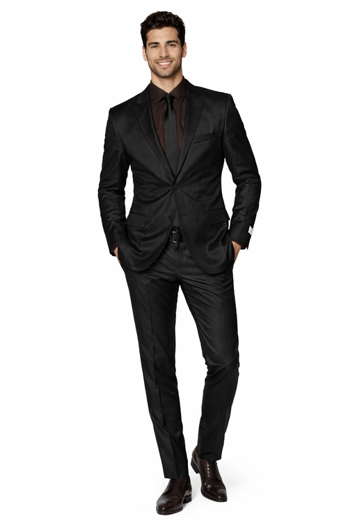 Shiny Black Suit - Shiny Tuxedo