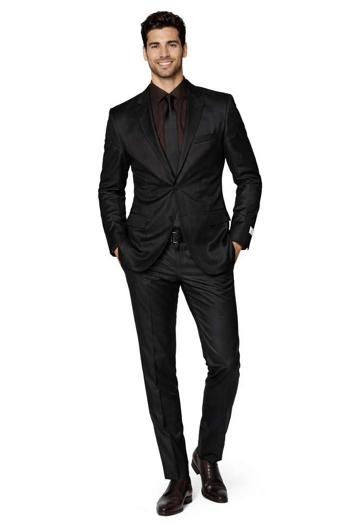 Shiny Black Suit - Shiny Tuxedo