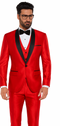 Shiny Red Tuxedo Shawl Collar Jacket & Pants Suit Prom 2026 Or Wedding Or Groom Tuxedo