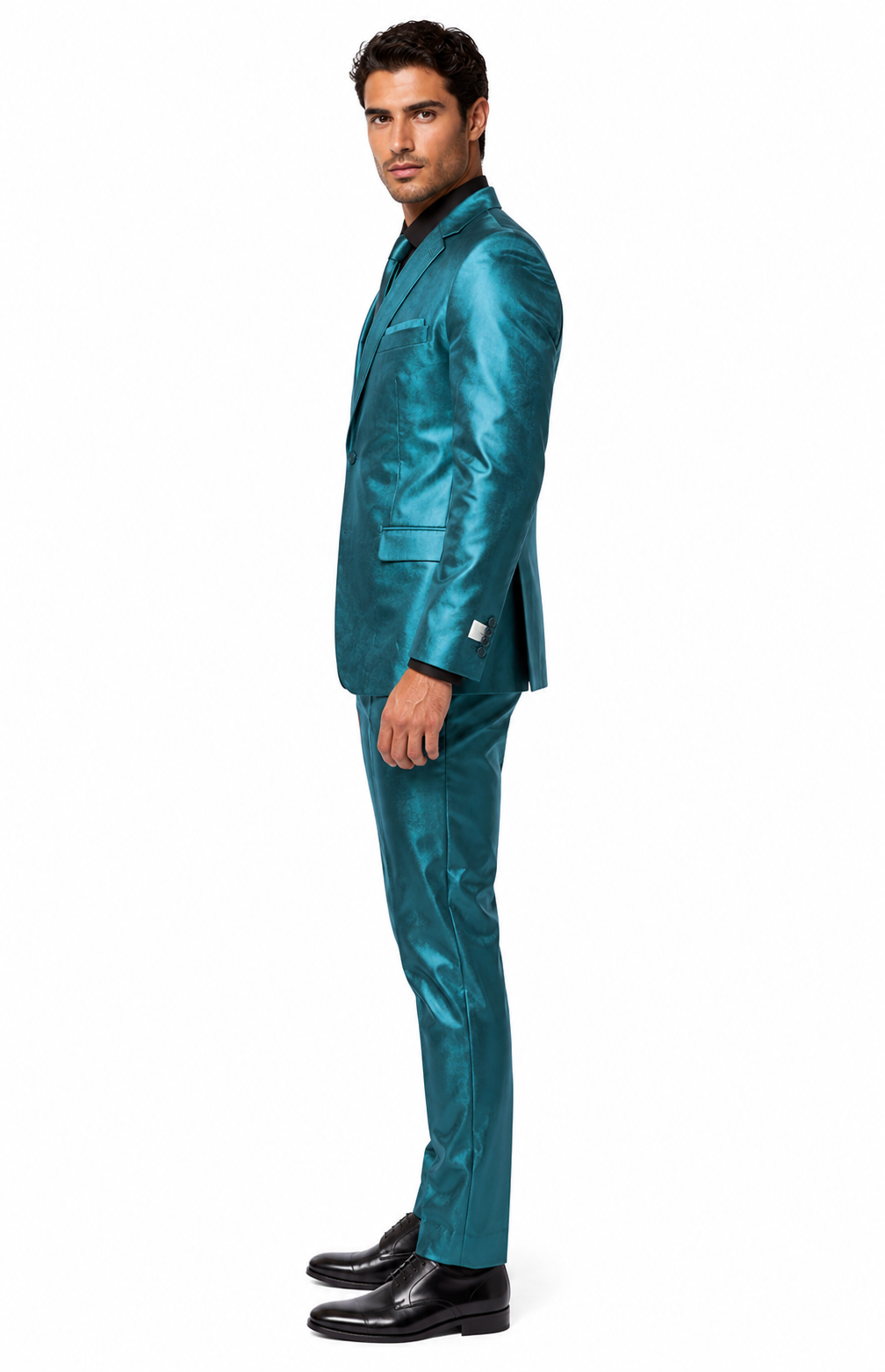 Shiny Teal Suit - Shiny Tuxedo