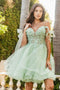 Short Cold Shoulder Bow Dress by Elizabeth KGS3513