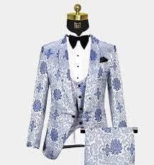 Silver and Blue tuxedo - AlbertoNardoniStore