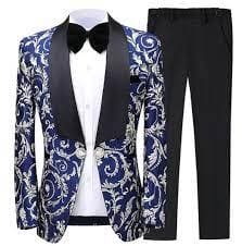 Silver and Blue tuxedo - AlbertoNardoniStore