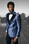 Silver And Blue Tuxedo - AlbertoNardoniStore