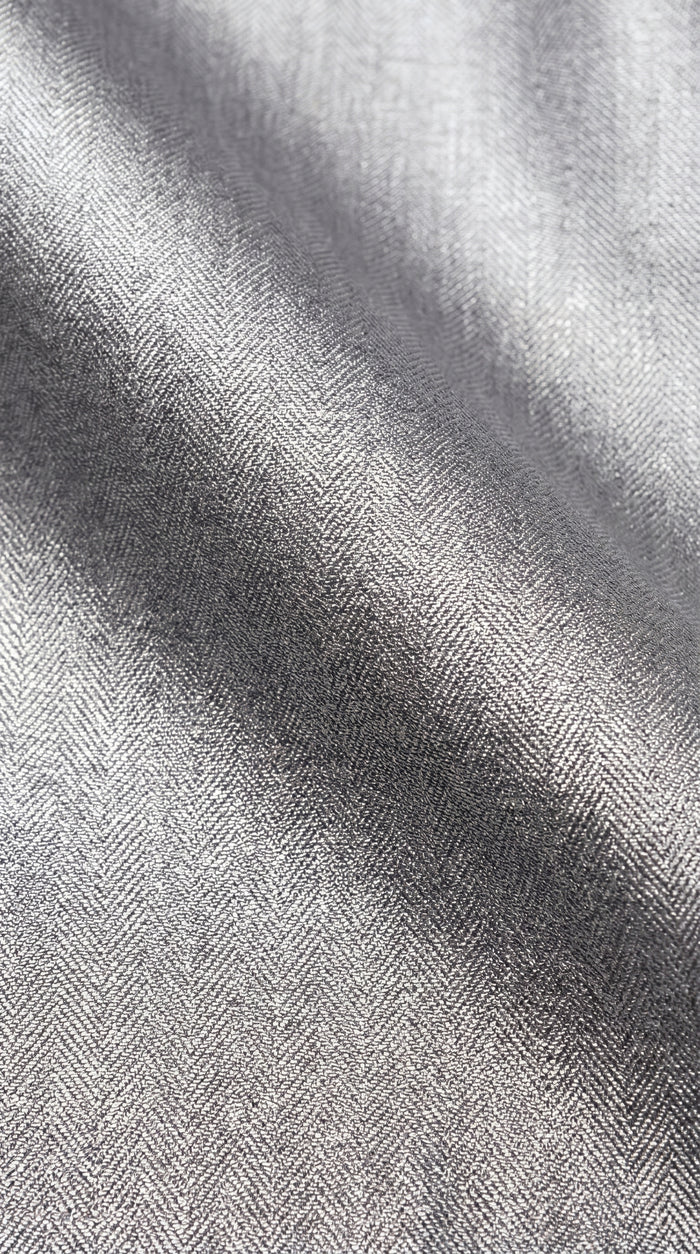 Men’s Silver Sharkskin 2 Piece Suit, Italian Styled Formal Wedding Prom Dress Suit