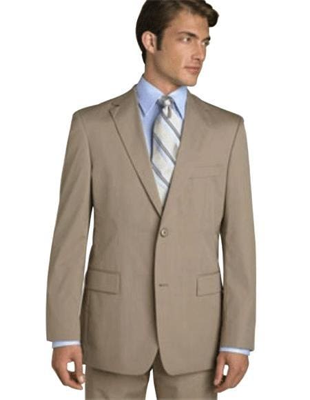 Size 54 Short Tan ~ Beige Suit Size Suit - AlbertoNardoniStore