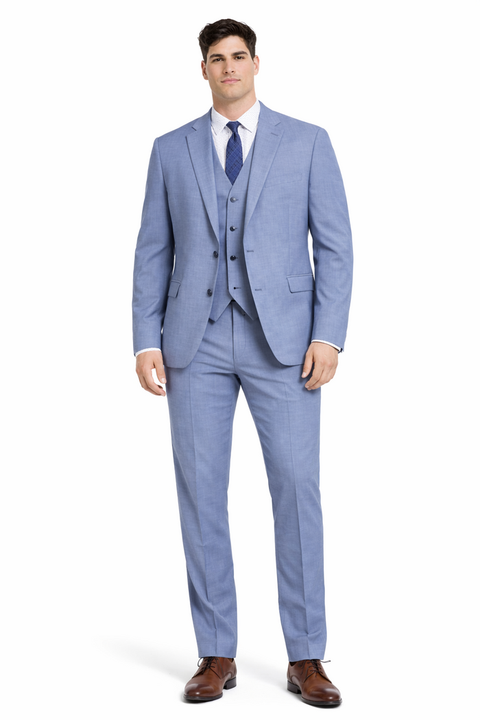 Slim Fit 2 Button Light Blue - Steel Blue - Wedding Suit - Dusty Blue Suit