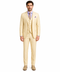 Slim Fit 3 Piece Satin Suit in Champagne Beige