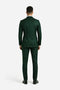 Slim Fit Double Breasted Suit Gold Buttons - Olive Suit - Designer Wool Suits