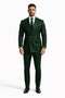 Slim Fit Double Breasted Suit Gold Buttons - Olive Suit - Designer Wool Suits