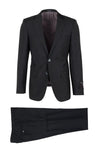 Tiglio Italian Suit - Real Wool Fabric Super 150's Porto Slim Fit Suit, Pure Wool Suit in Color Black