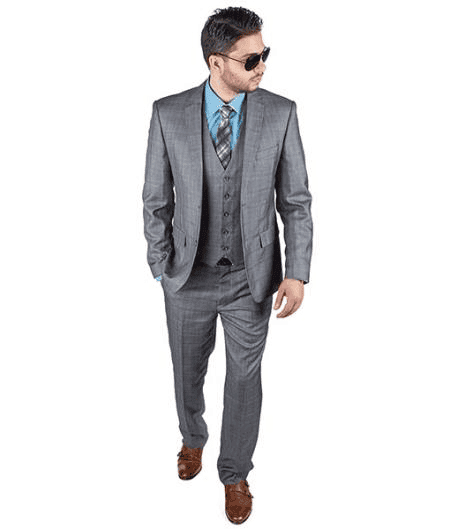 Slim Fit Vested Suit - AlbertoNardoniStore