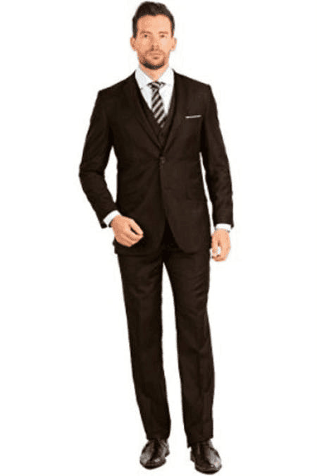 Slim Fit Vested Suit - AlbertoNardoniStore