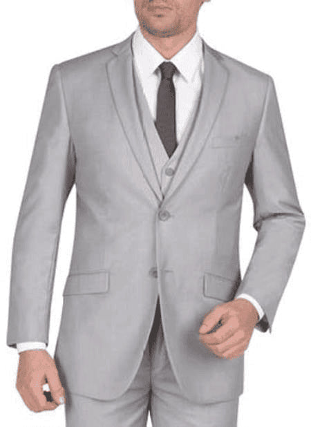 Slim Fit Vested Suit - AlbertoNardoniStore