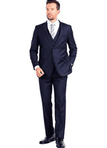 Slim Fit Vested Suit - AlbertoNardoniStore