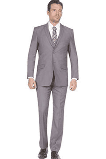 Slim Fit Vested Suit - AlbertoNardoniStore