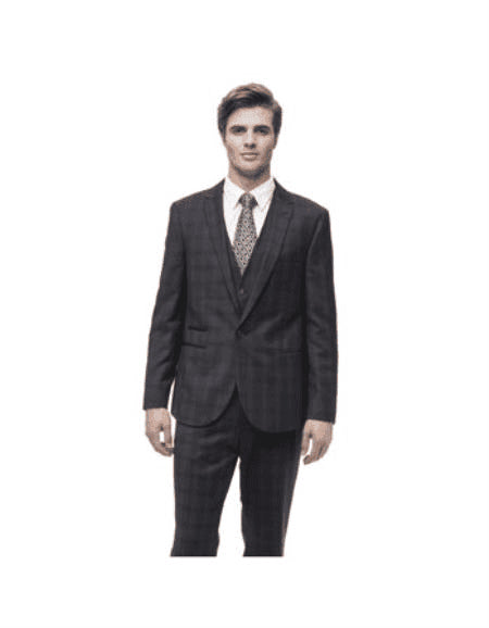 Slim Fit Vested Suit - AlbertoNardoniStore