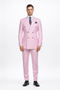 Slim Fitted Cut Mens Double Breasted Blazer - Light Pink Double Breasted Sport Coat