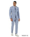 Stacy Adams Men's 3 Piece Hybrid Fit Suit - Subtle Windowpane Plaid