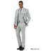 Stacy Adams Men's 3 Piece Hybrid Fit Suit - Crisp Windowpane Pattern