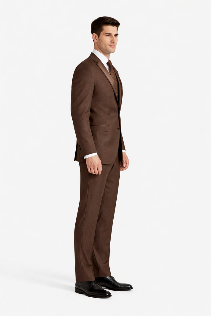 Smoking Traje - Esmoquin - Smoking Para Hombre - One Button  Trajes De Novio - Chocolate Tuxedo