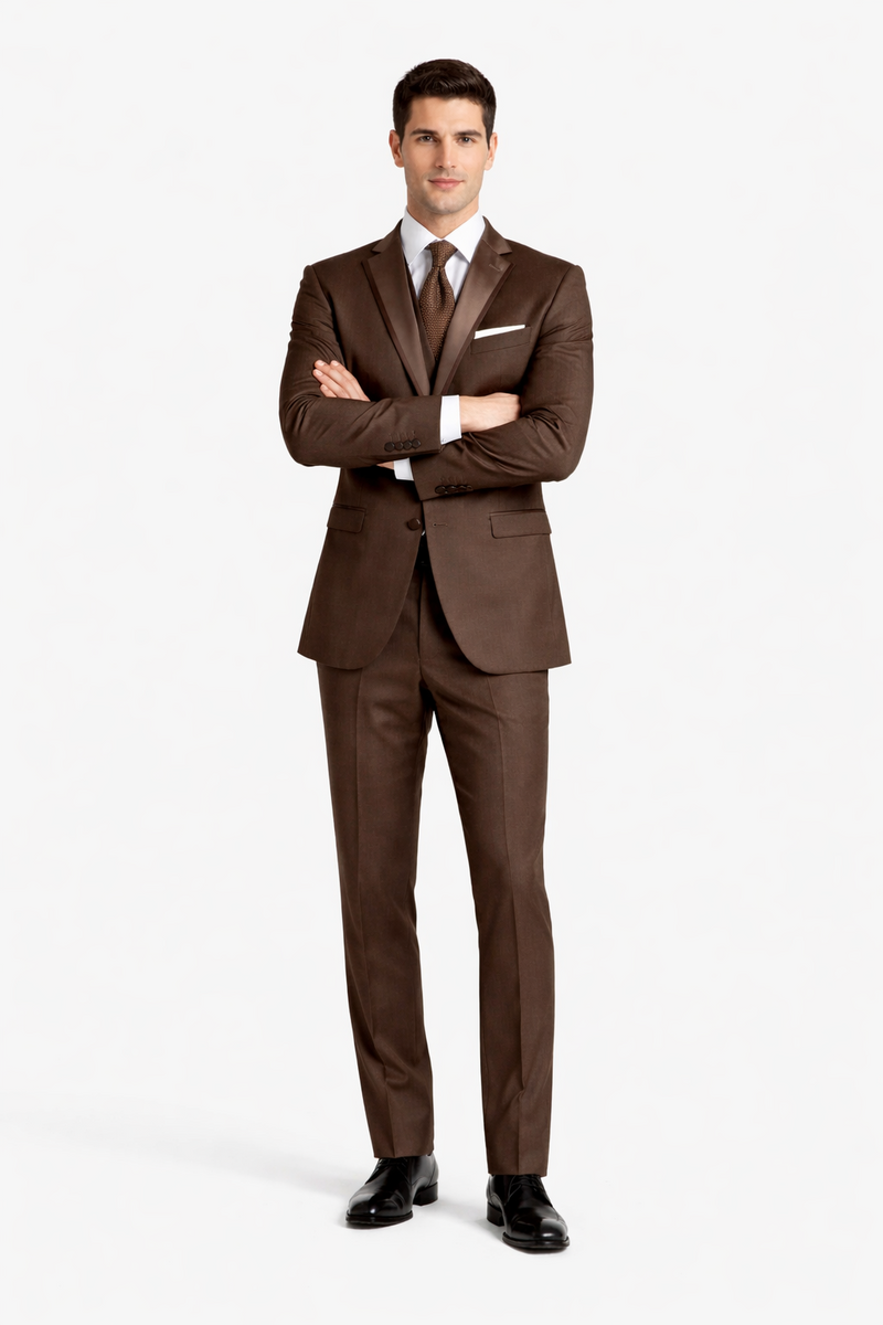 Smoking Traje - Esmoquin - Smoking Para Hombre - One Button  Trajes De Novio - Chocolate Tuxedo