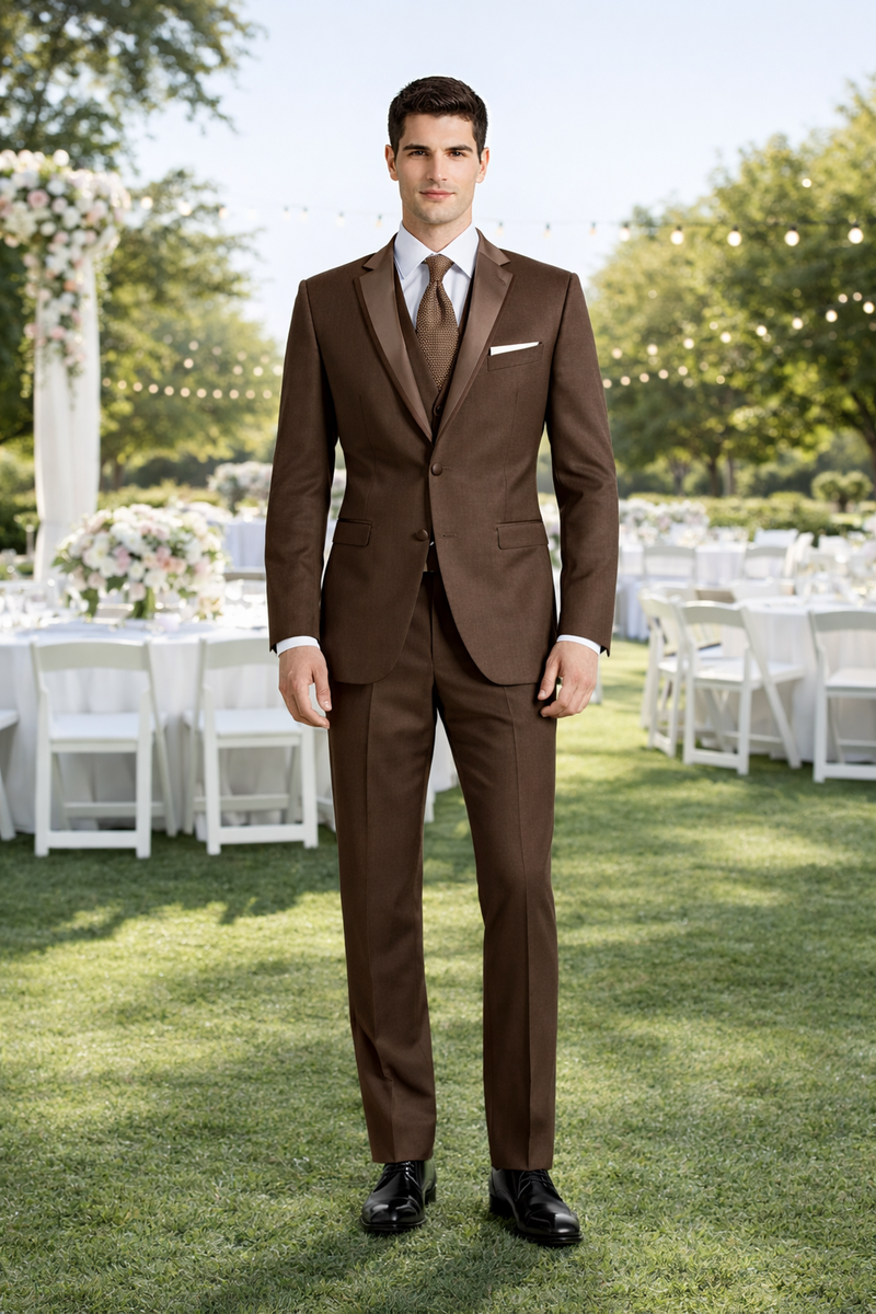 Smoking Traje - Esmoquin - Smoking Para Hombre - One Button  Trajes De Novio - Chocolate Tuxedo
