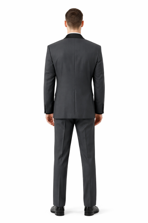 Smoking Traje - Esmoquin - Smoking Para Hombre - Country Wedding Suit Charcoal Grey Tuxedo