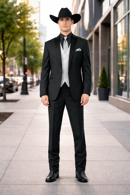 Smoking Traje - Esmoquin - Smoking Para Hombre - Country Wedding Suits Black Tuxedo