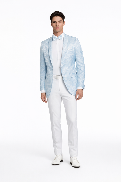 Smoking Traje - Esmoquin - Smoking Para Hombre - Light Blue Tuxedo Trajes Para Hombres