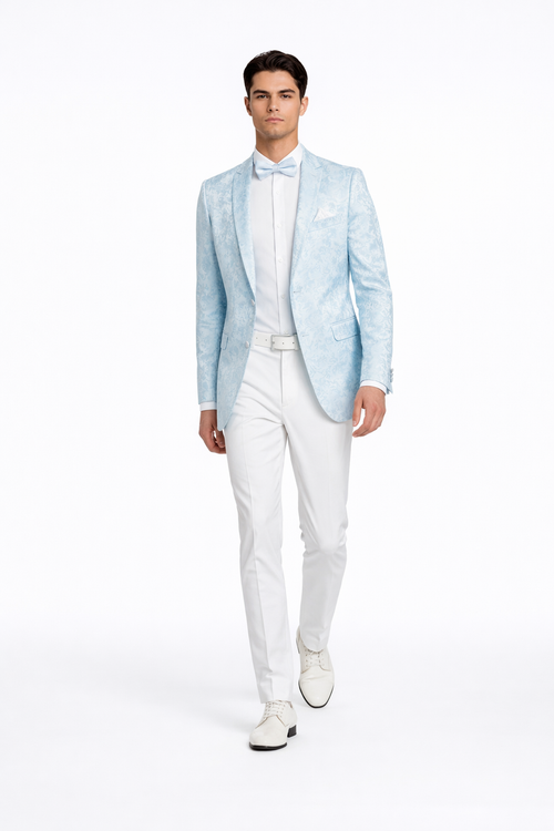 Smoking Traje - Esmoquin - Smoking Para Hombre - Light Blue Tuxedo Trajes Para Hombres