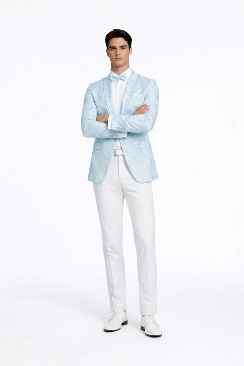 Smoking Traje - Esmoquin - Smoking Para Hombre - Light Blue Tuxedo Trajes Para Hombres