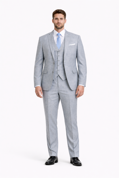 Smoking Traje - Esmoquin - Smoking Para Hombre - Matching Top Collar Light Grey Tuxedo
